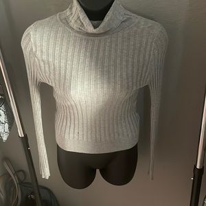 Grey turtle neck